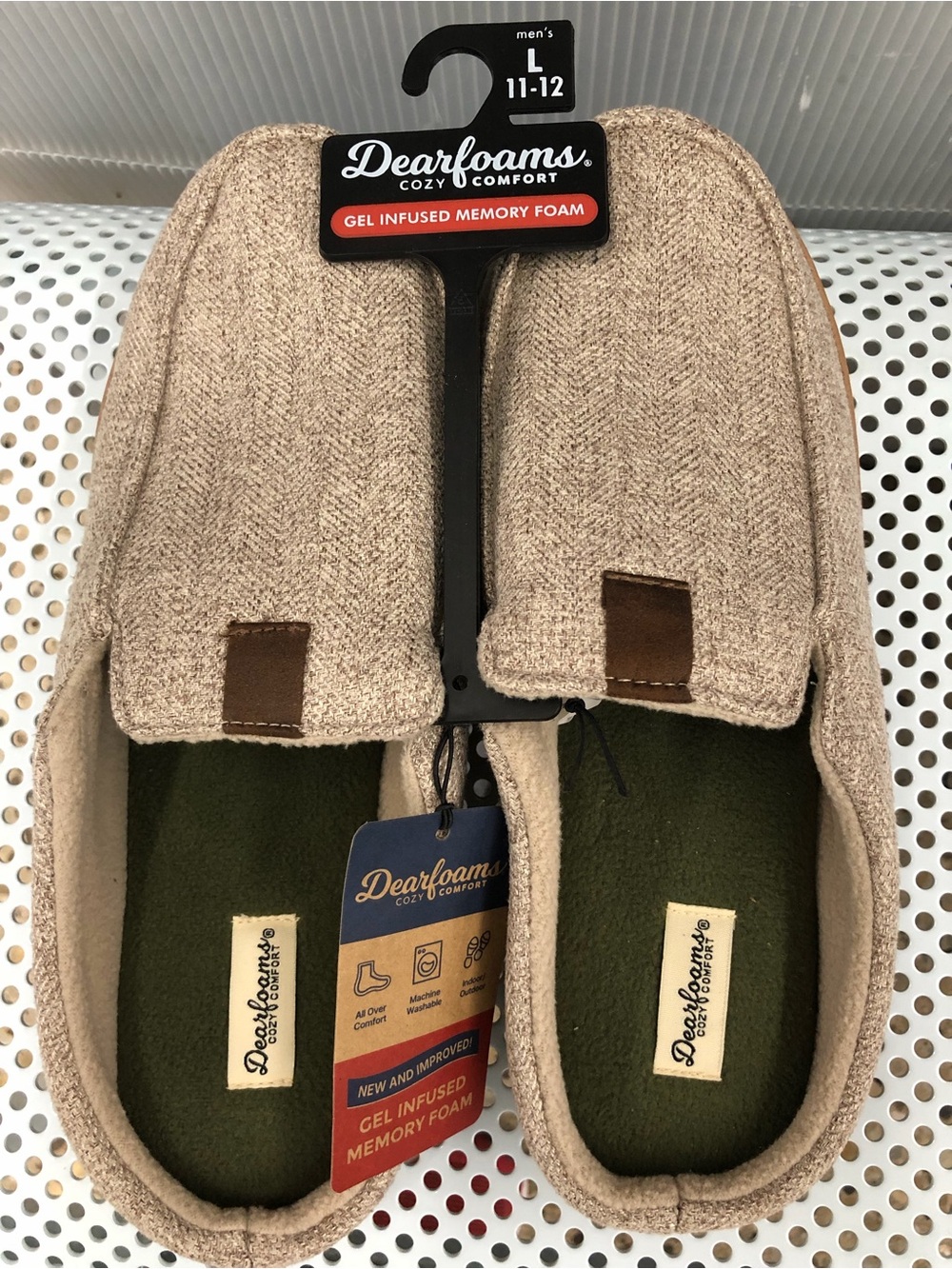 NEW DEARFOAMS Notch Clog Slippers Sandals Shoes Large 11-12 Tan Men’s